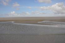 A bela Praia da Princesa na maré baixa, na região de Algodoal - PA